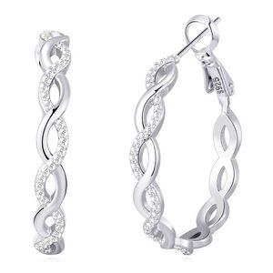 🌹🆕 925 Sterling Silver Twisted Hoop Earrings